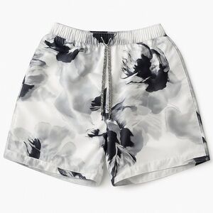 International Concepts Men’s Swim Shorts — Size S — Black/Gray Floral